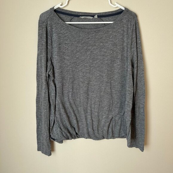 Athleta Long Sleeve Crewneck Workout Athletic Top Shirt Grey Women’s Size Large - Picture 1 of 6